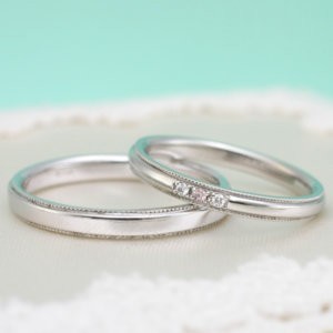 ピンクダイヤモンド結婚指輪
