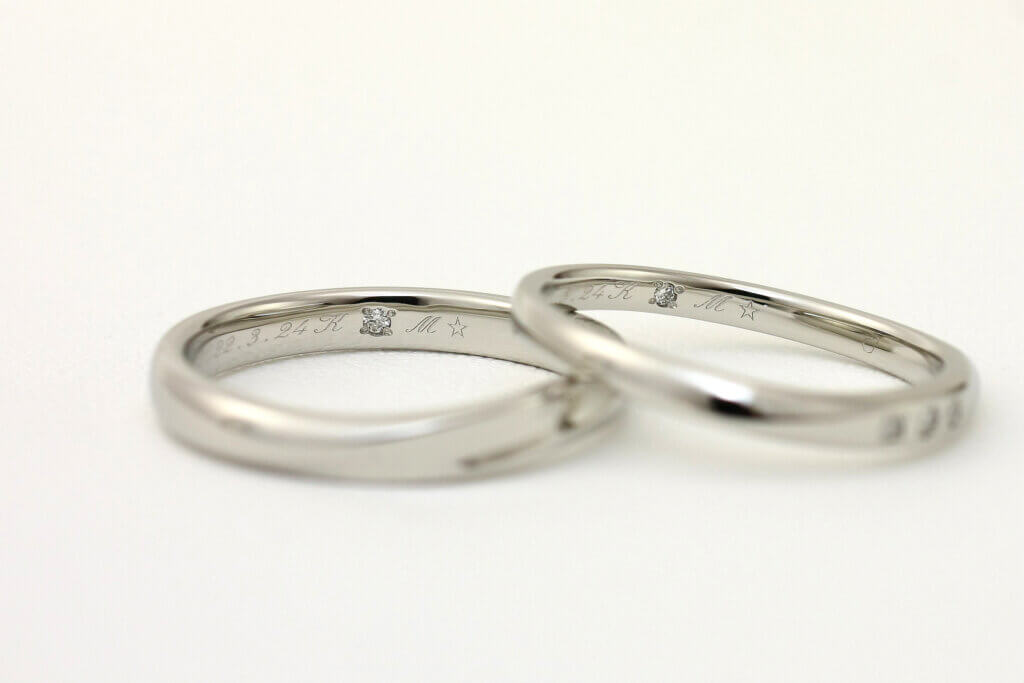 星の砂結婚指輪刻印例